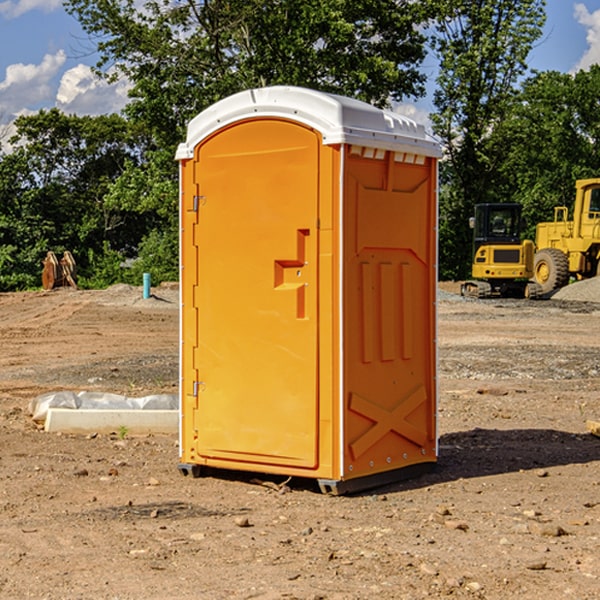 can i customize the exterior of the portable restrooms with my event logo or branding in Patterson